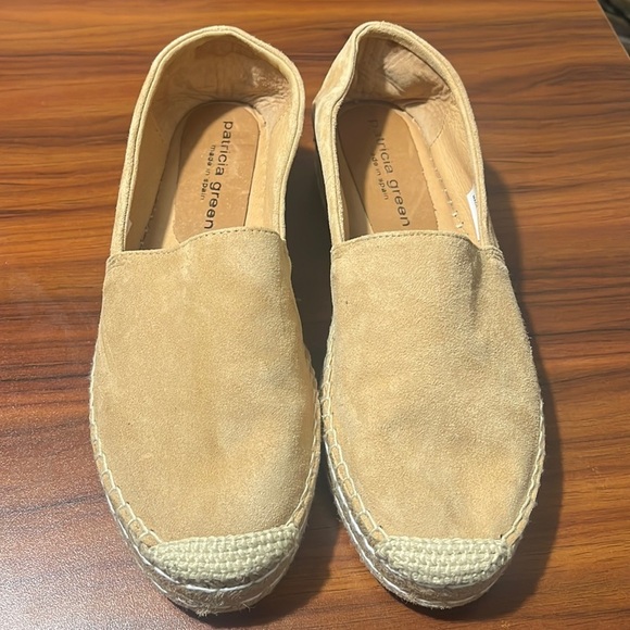 Patricia Green Abigail Slip On Espadrille soft brown leather made Spain size 8 - Picture 1 of 9